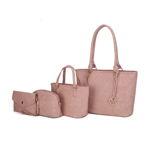 Edelyn Women'S Tote Bag, Small Tote Handbag, Pouch Purse & Wristlet Wallet, Signature Handbag 4 Pcs Set by Mia K